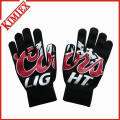 100% Acrylic Promotion Magic Printing Knitted Glove